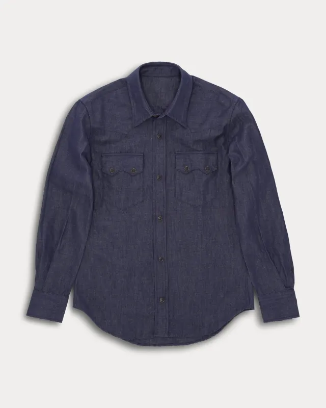 Smith Camicia In Chambray Giapponese made by Fortela
