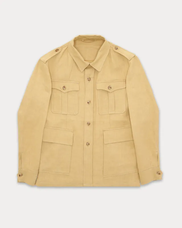Owen Giacca Sahariana In Lino made by Fortela