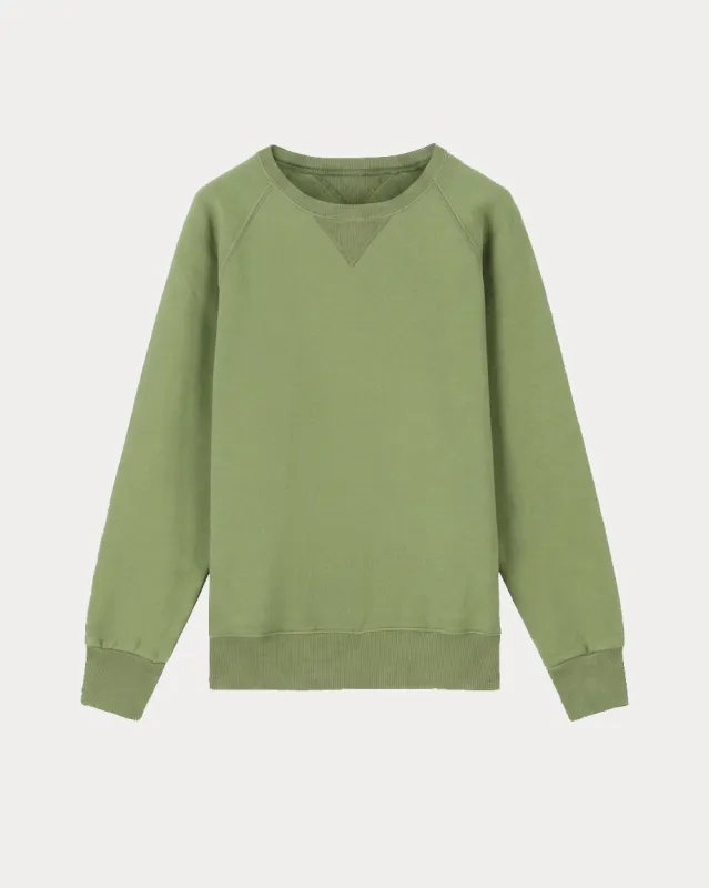 Harvard Felpa Girocollo in Jersey Garzato con taglio Raglan made by Fortela