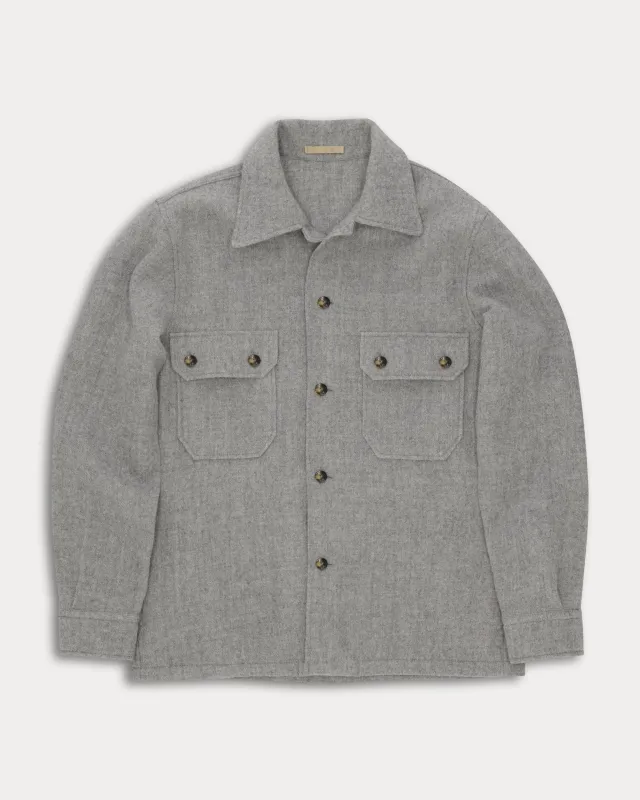 Pepper Overshirt In Lana made by Fortela