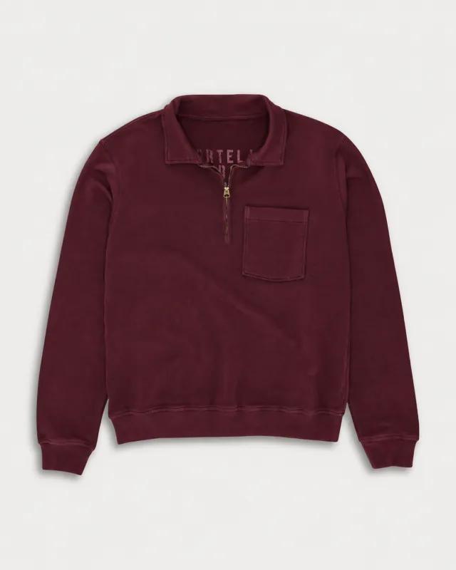 Yale Felpa In Jersey Felpato Con Colletto E Zip made by Fortela