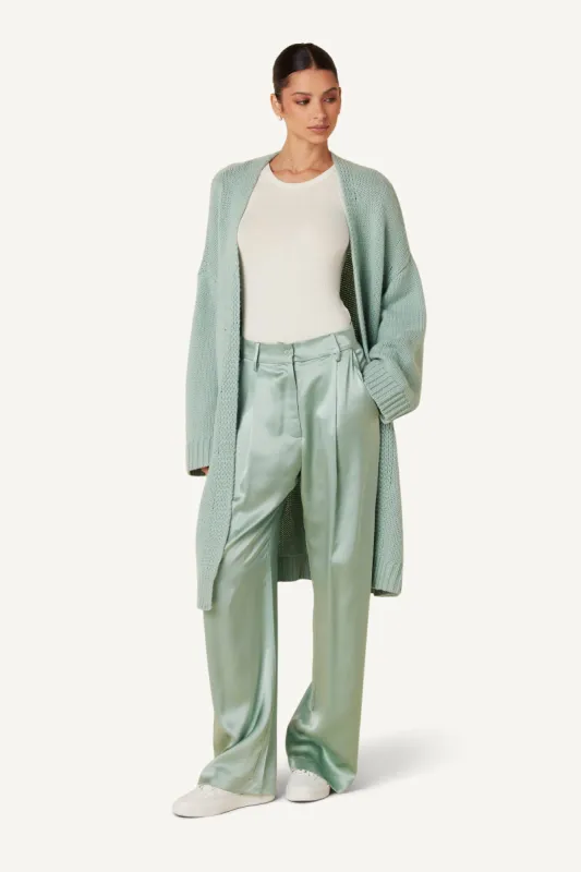 PERRY OPEN FRONT CASHMERE CARDIGAN | SEAFOAM sold by Sablyn