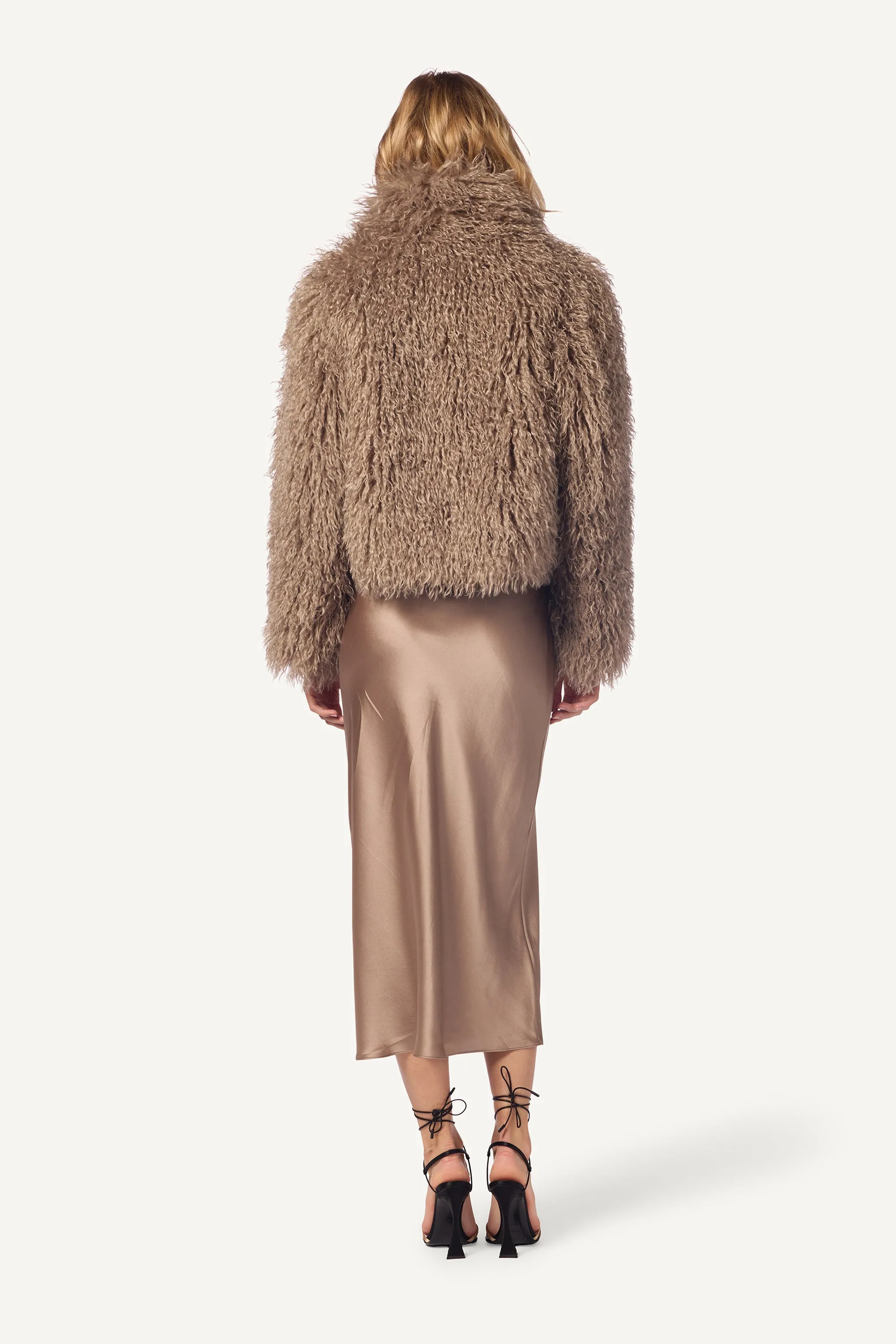 SHAE RELAXED FAUX FUR COAT | ECO GRAVEL sold by Sablyn product image thumbnail 5