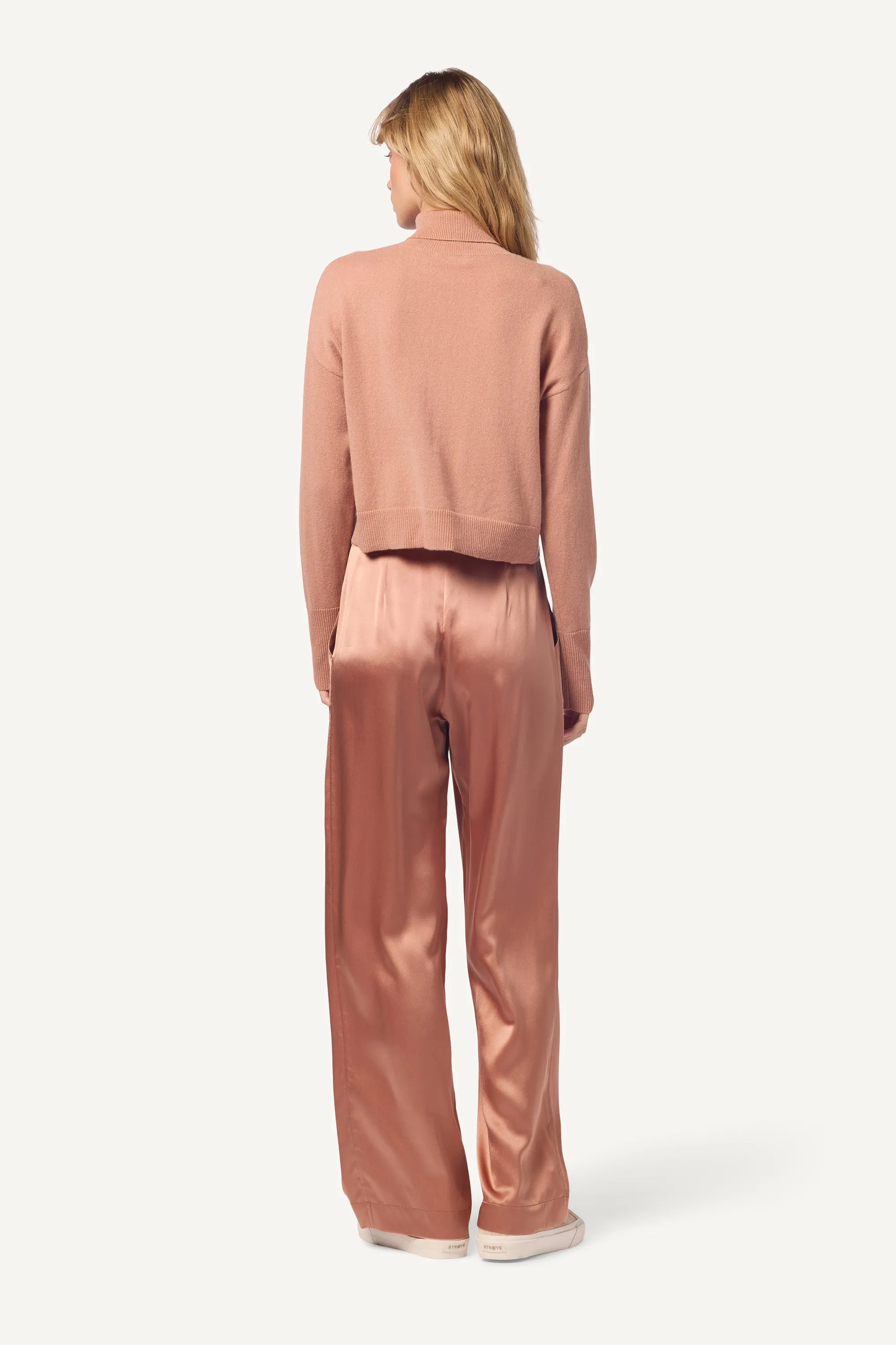 SABLE CASHMERE TURTLENECK SWEATER | DEEP APRICOT sold by Sablyn product image thumbnail 2