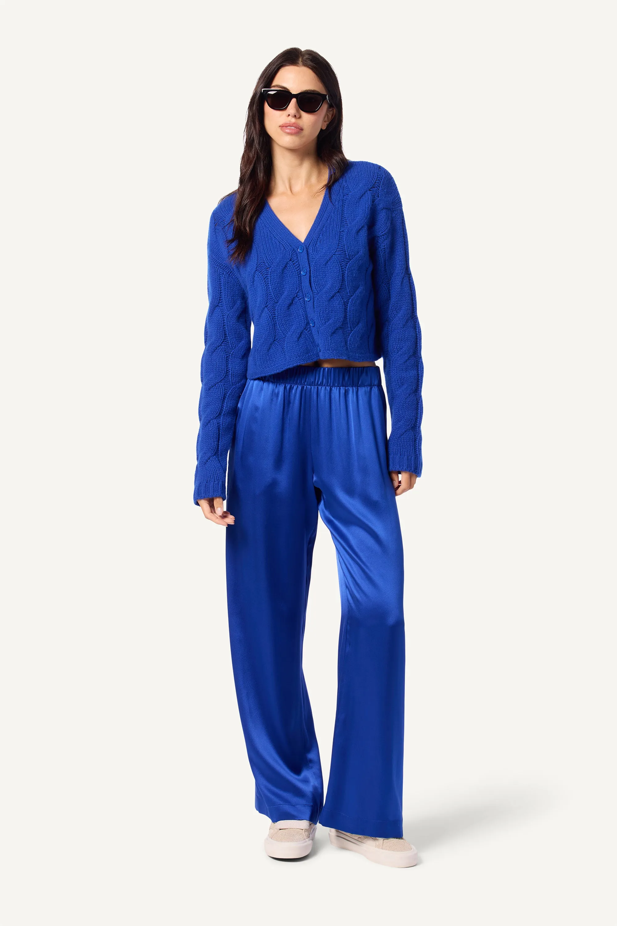 BRYNN WIDE LEG SILK PANT | LAPIS sold by Sablyn product image thumbnail 4