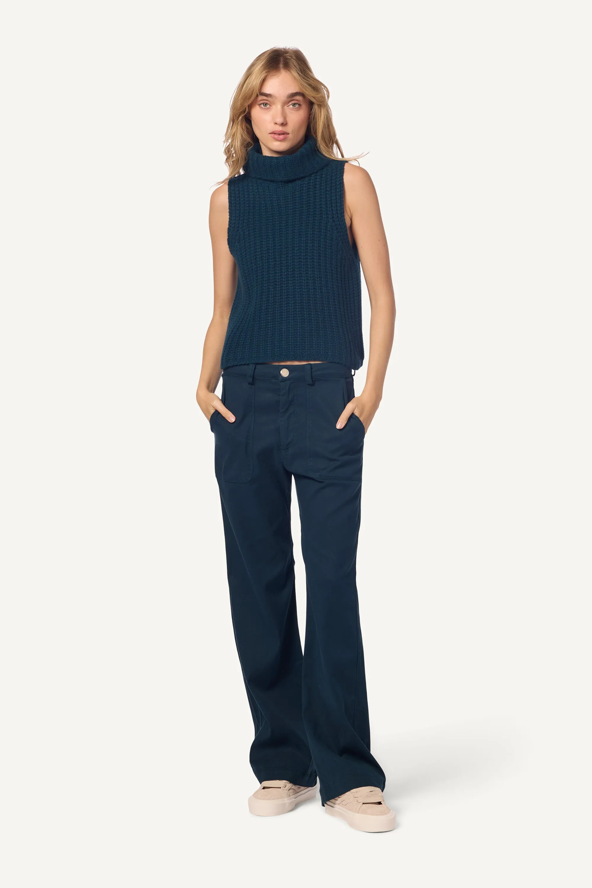 SAIGE CROPPED CASHMERE TURTLENECK | COMPASS sold by Sablyn product image thumbnail 2