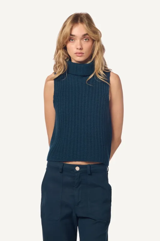 SAIGE CROPPED CASHMERE TURTLENECK | COMPASS made by Sablyn