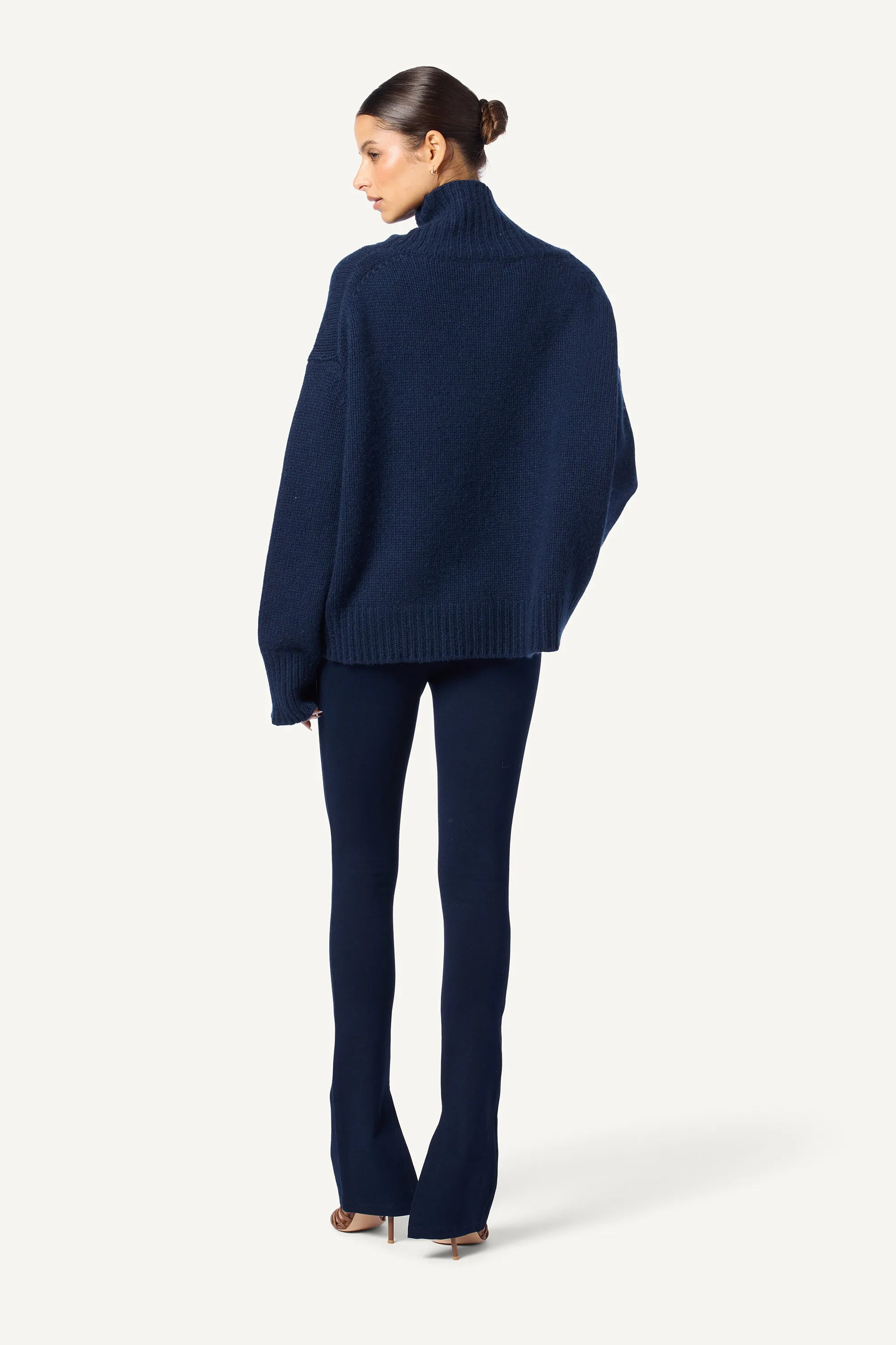 SCARLETT CASHMERE TURTLENECK SWEATER | MIDNIGHT NAVY sold by Sablyn product image thumbnail 3