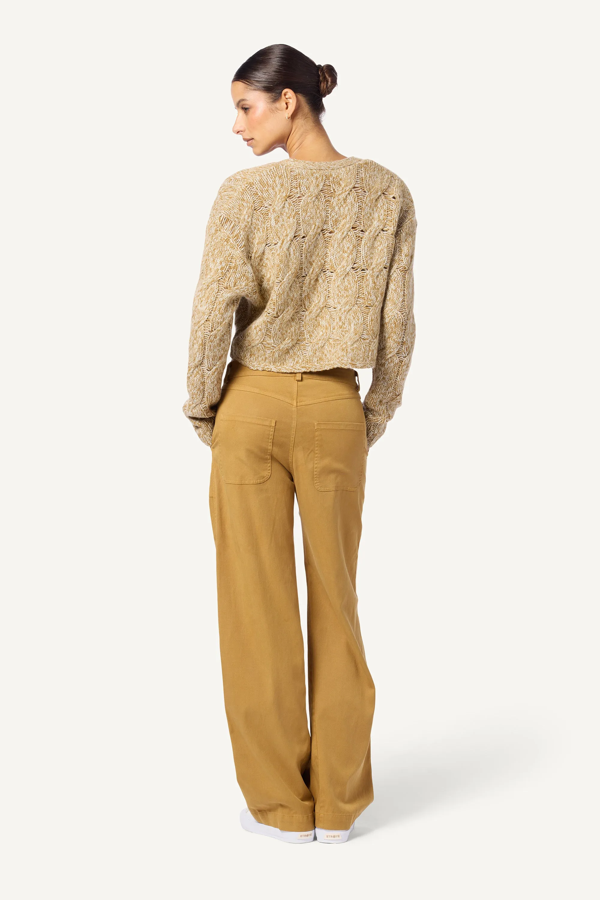 JOLENE FULL LENGTH UTILITY PANT | MATTE GOLD sold by Sablyn product image thumbnail 4