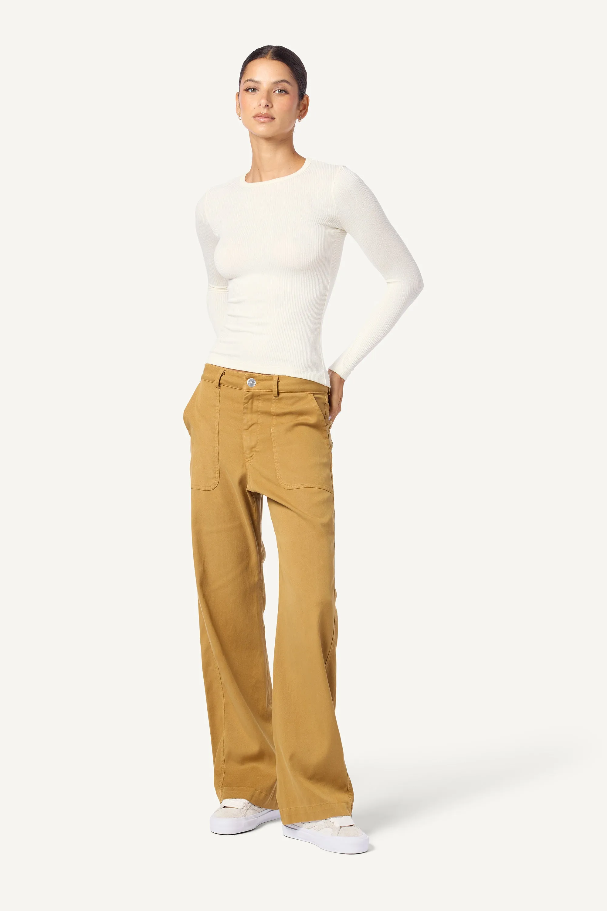 JOLENE FULL LENGTH UTILITY PANT | MATTE GOLD sold by Sablyn product image thumbnail 5