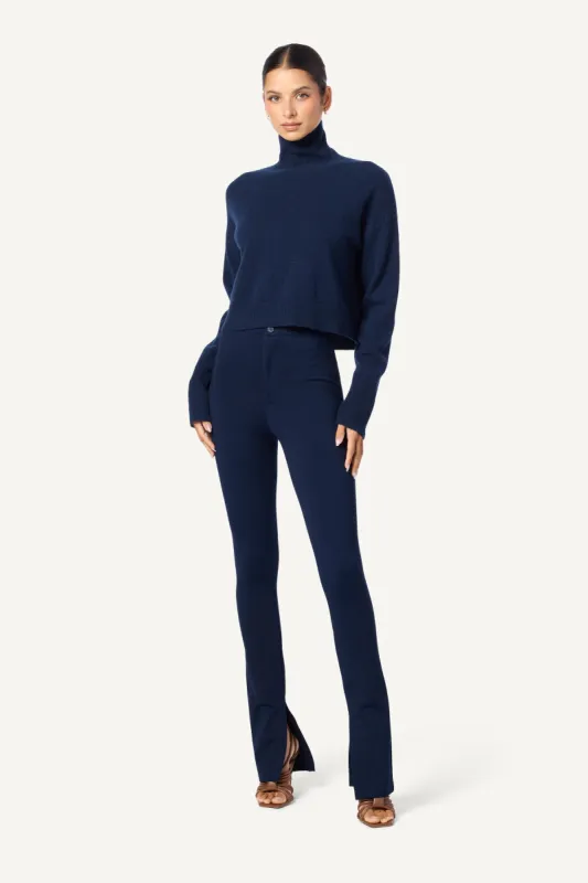 LEO LONG LEGGING WITH INTERIOR SLIT | MIDNIGHT NAVY sold by Sablyn
