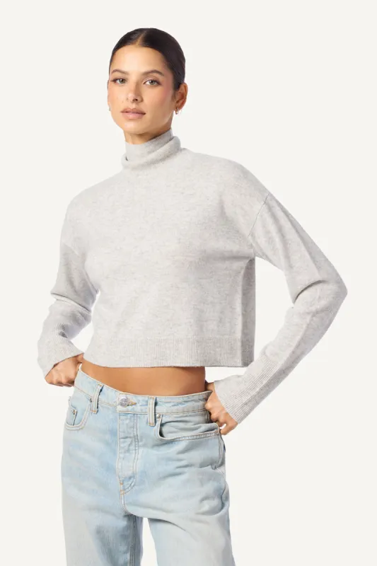 SABLE CASHMERE TURTLENECK SWEATER | FOGGY made by Sablyn