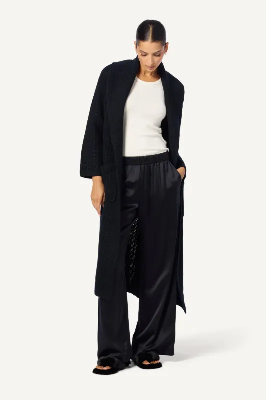 EDEN CASHMERE DUSTER WITH POCKETS | BLACK sold by Sablyn