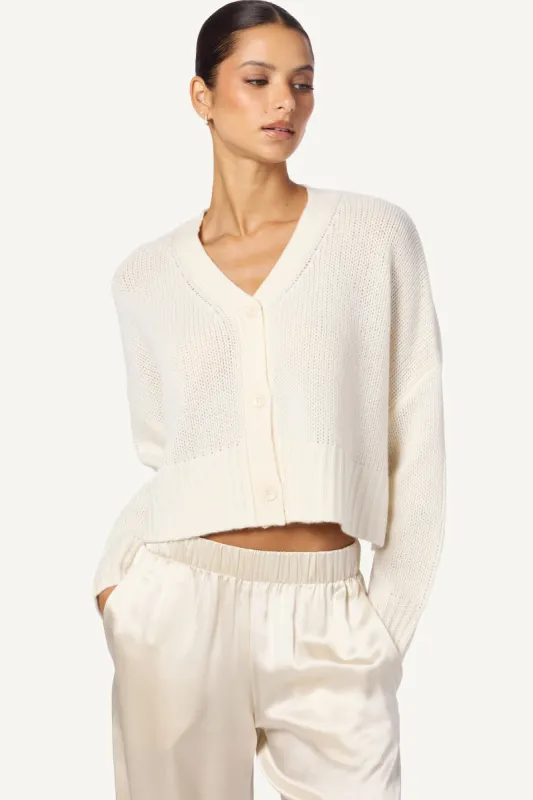 ELLIOT CASHMERE CARDIGAN | GARDENIA sold by Sablyn
