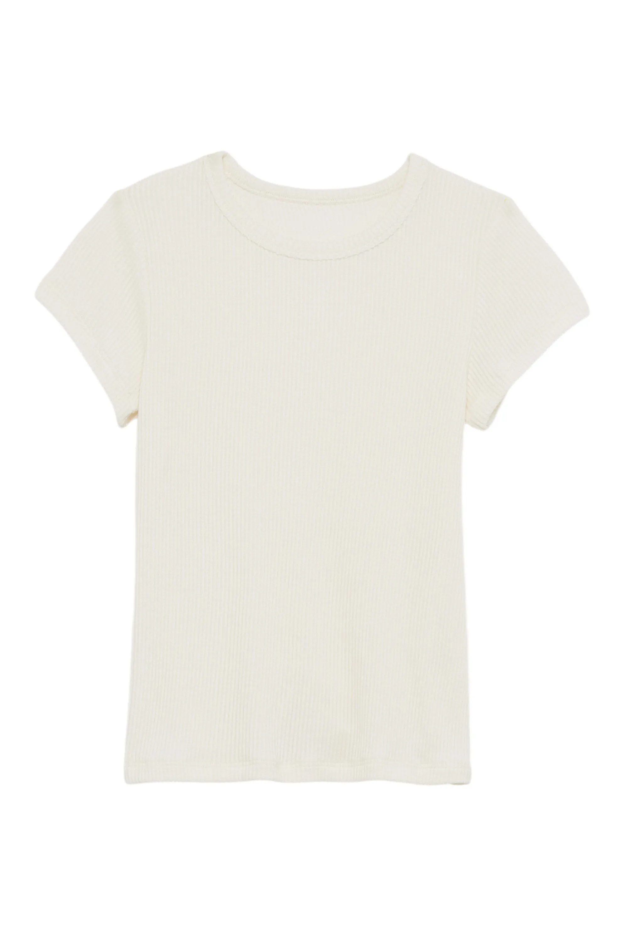 YAEL FITTED RIB TEE SHIRT | GARDENIA sold by Sablyn product image thumbnail 2