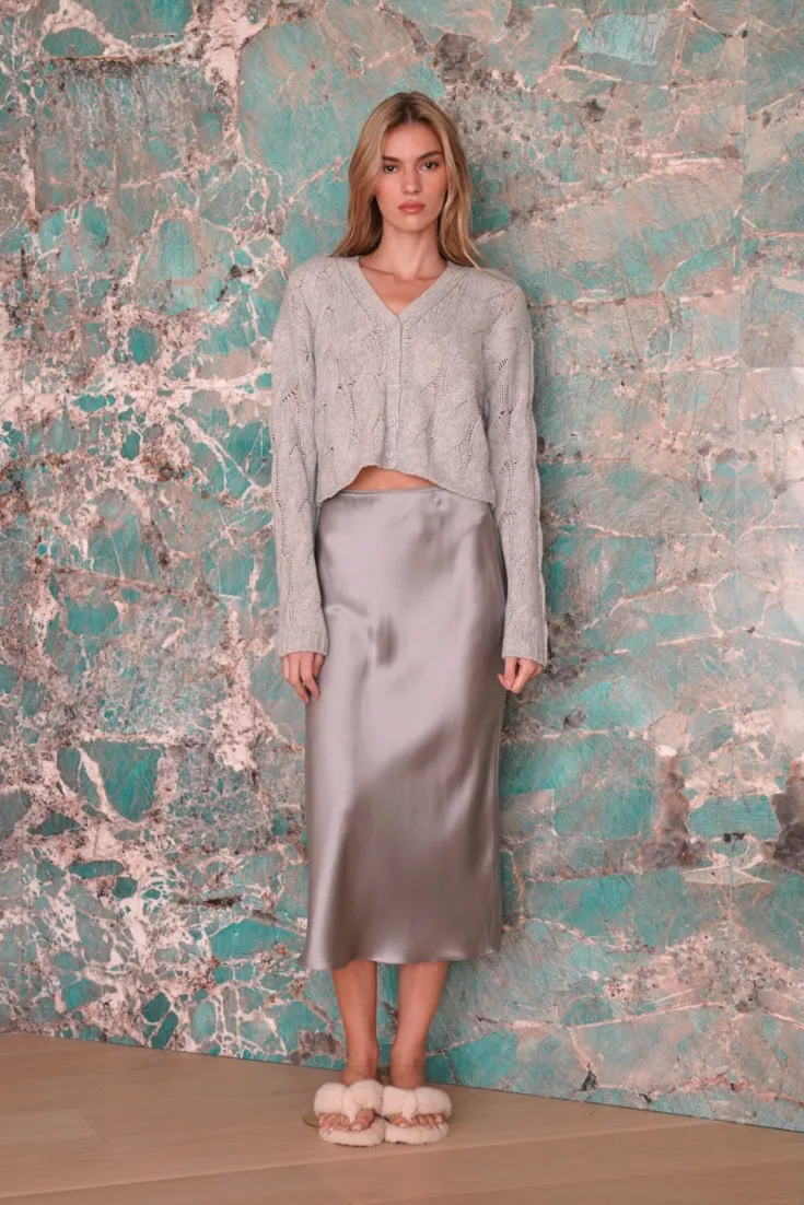 MIRANDA SILK SKIRT | FOGGY sold by Sablyn product image thumbnail 4