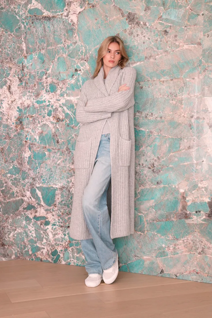 EDEN CASHMERE DUSTER WITH POCKETS | FOGGY sold by Sablyn product image thumbnail 4