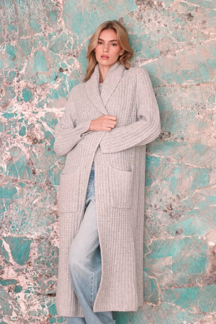 EDEN CASHMERE DUSTER WITH POCKETS | FOGGY sold by Sablyn product image thumbnail 3