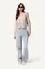JOLIE V-NECK CROPPED CABLE CASHMERE CARDIGAN | FOGGY sold by Sablyn