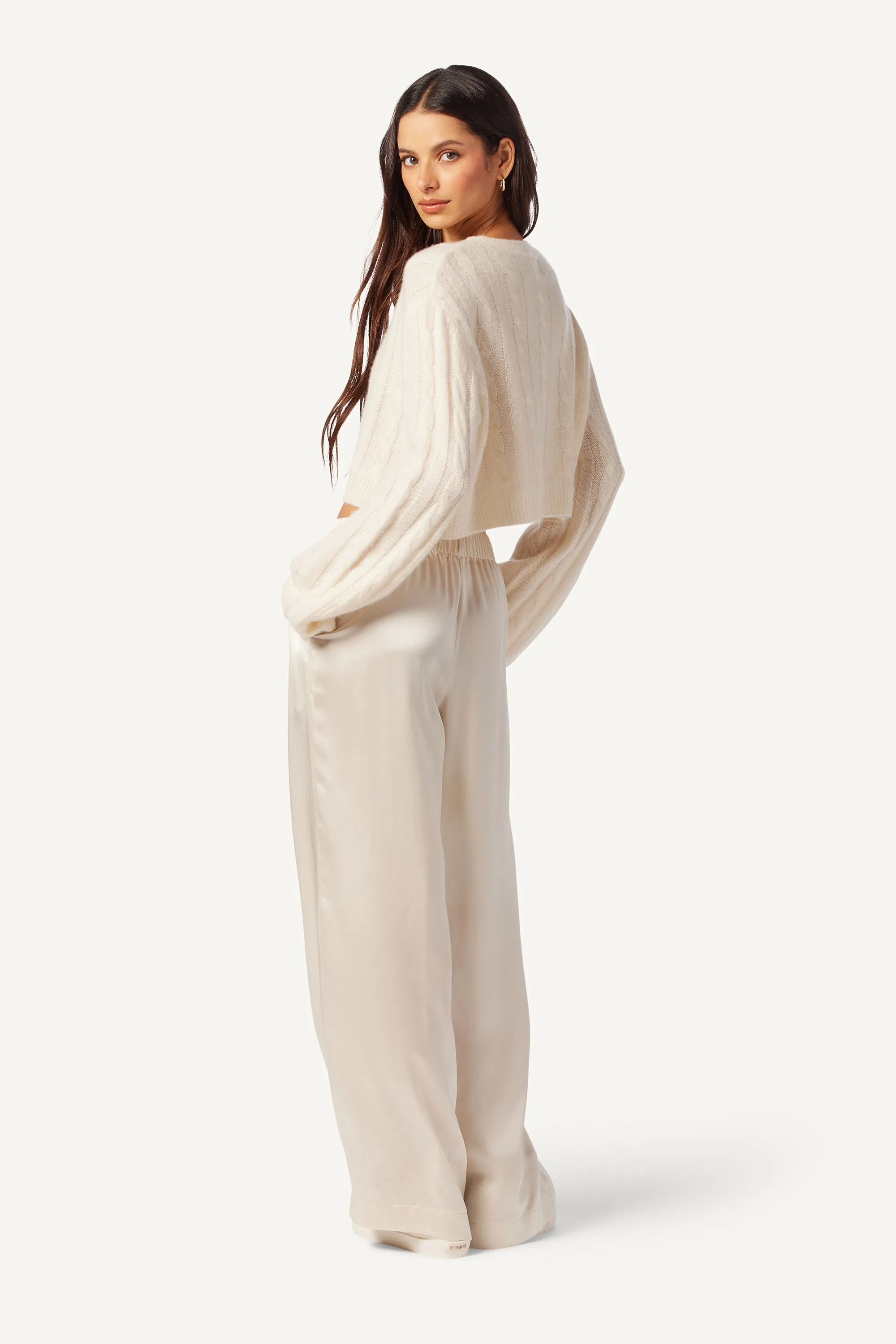 ASH CASHMERE CABLE KNIT CARDIGAN | GARDENIA sold by Sablyn product image thumbnail 4