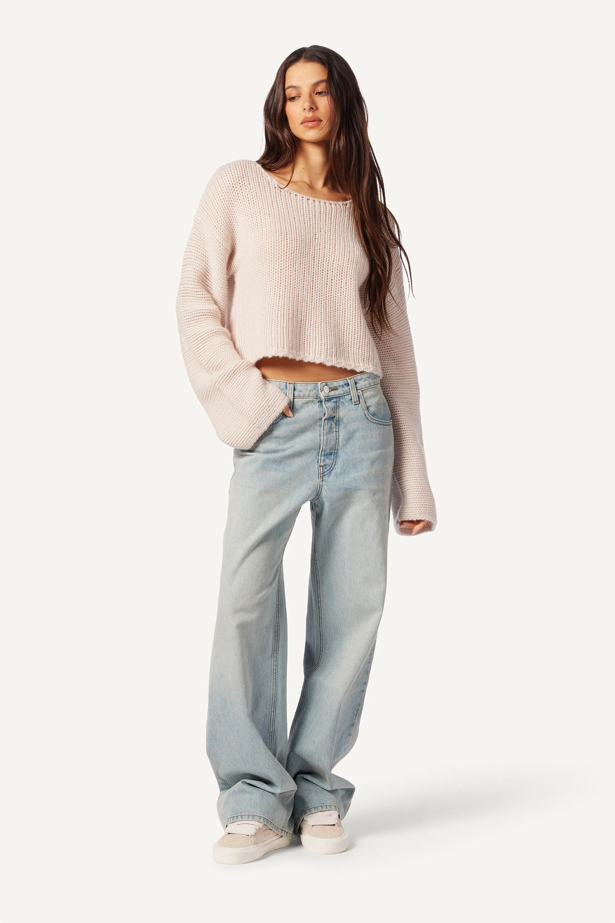 NAVI OPEN KNIT CASHMERE SWEATER | LUNAR sold by Sablyn product image thumbnail 4