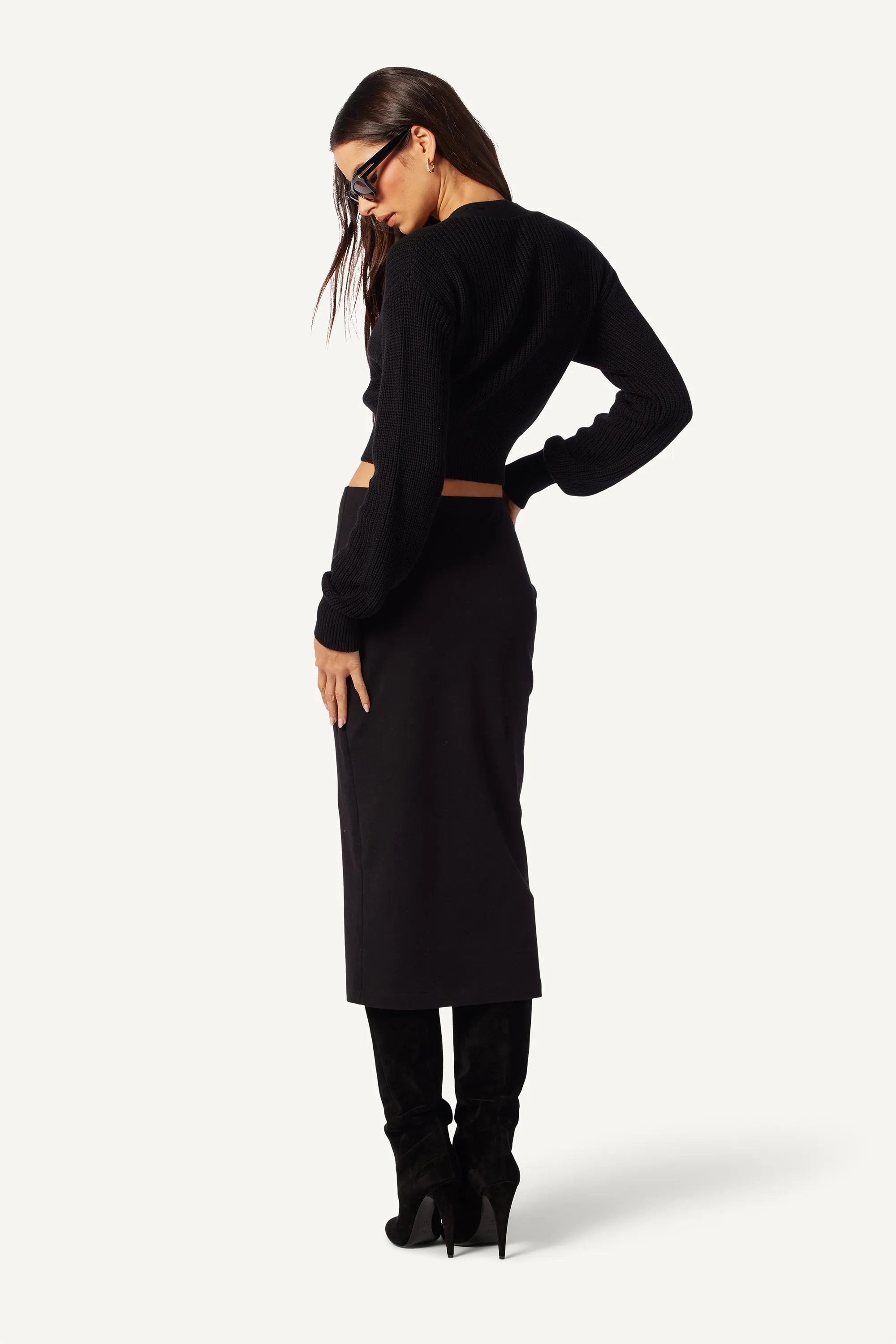 ZITA KNIT SKIRT | BLACK sold by Sablyn product image thumbnail 5