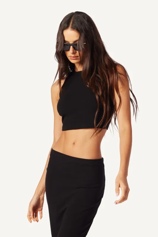 NADIA CROP TOP | BLACK sold by Sablyn