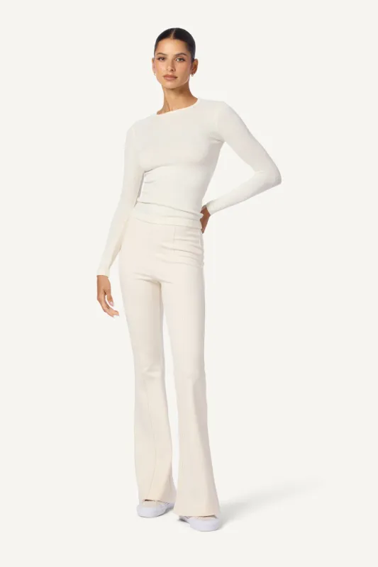 BAILEY PINTUCK FLARE LEGGING | GARDENIA sold by Sablyn