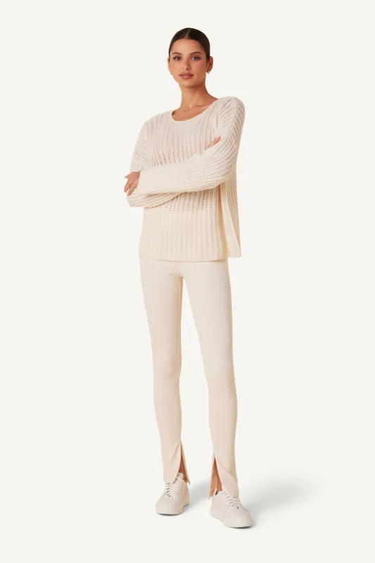 LARISSA ZIPPER LEGGING | GARDENIA sold by Sablyn