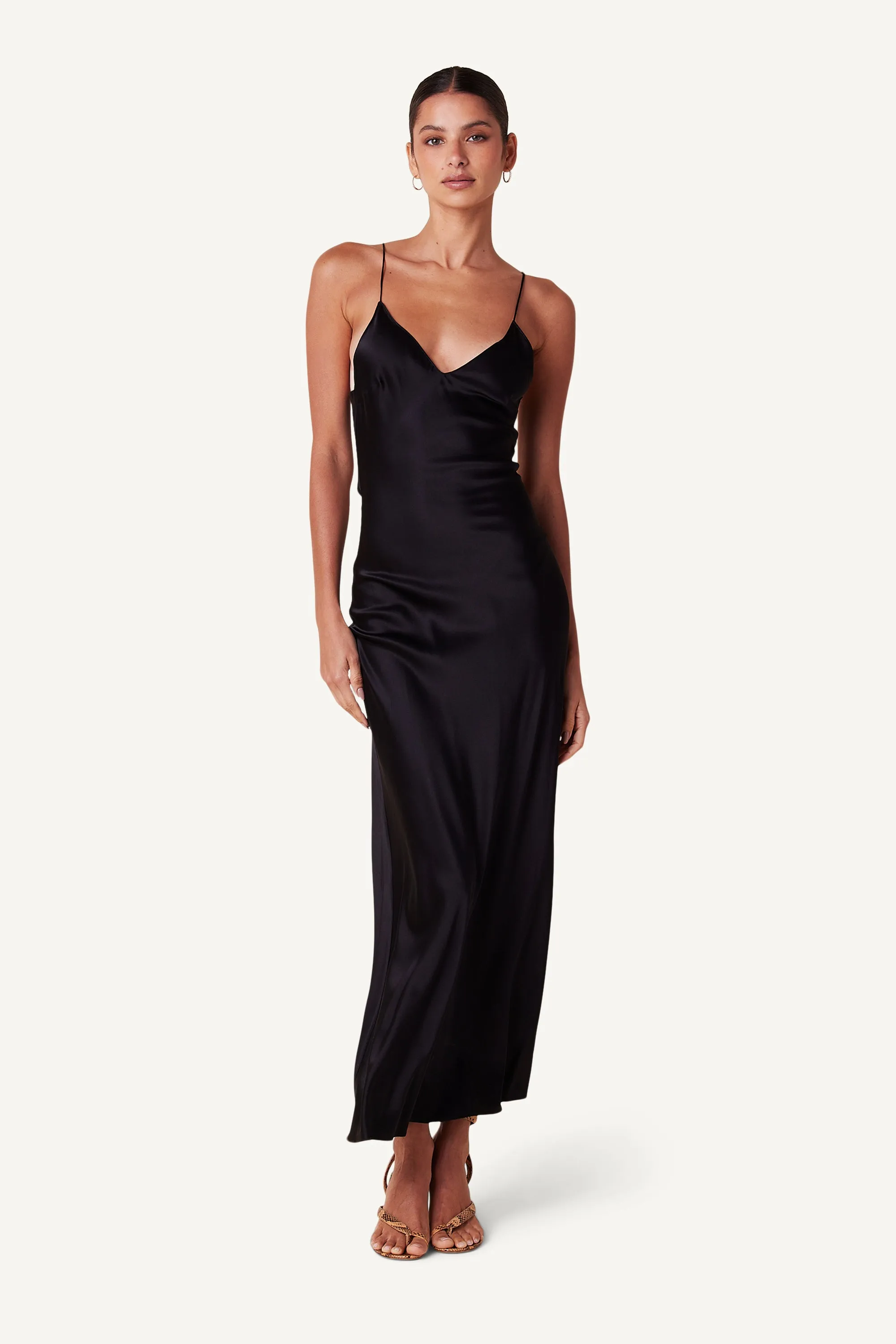 GENEVA SILK DRESS | BLACK sold by Sablyn