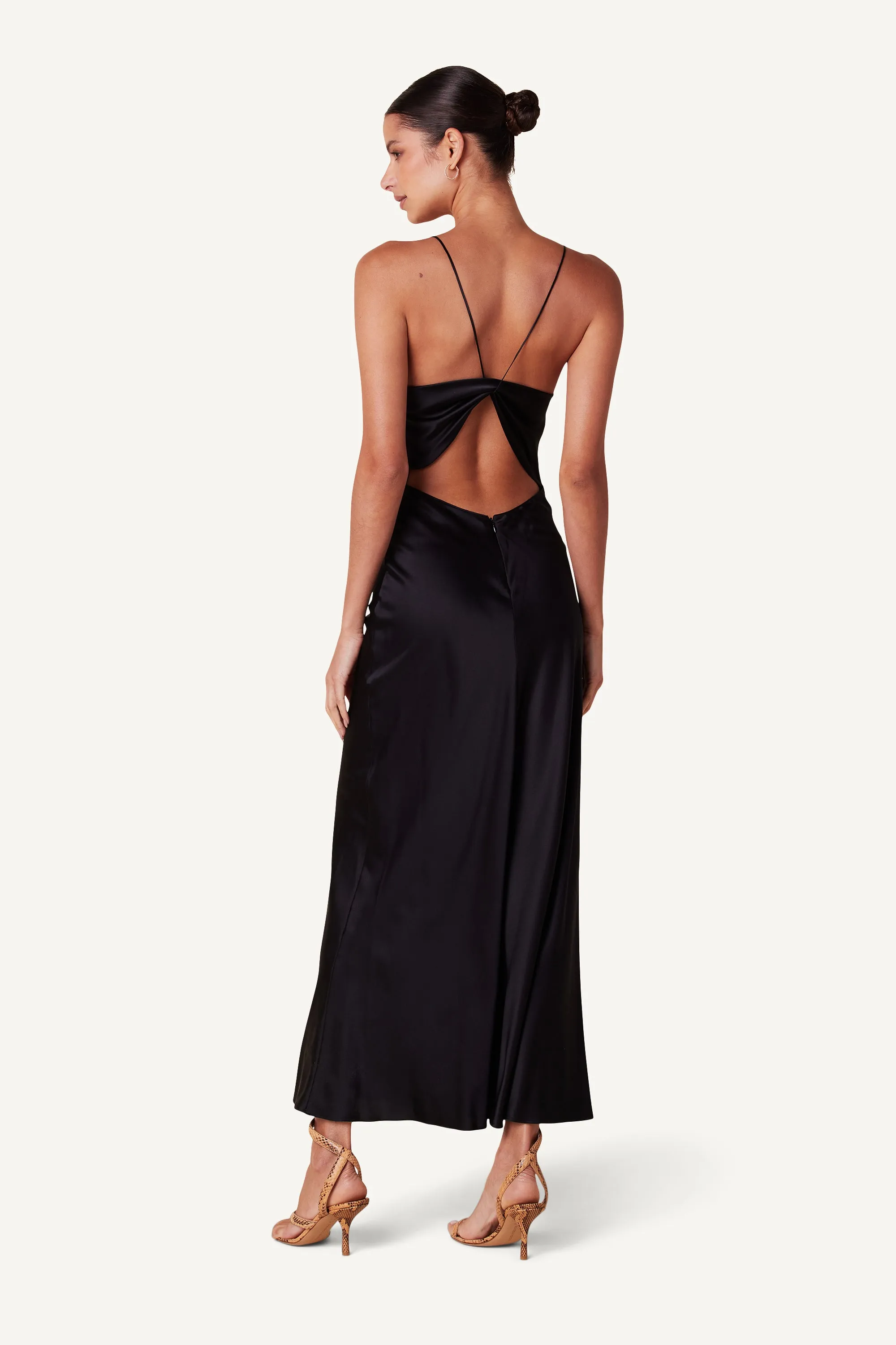 GENEVA SILK DRESS | BLACK sold by Sablyn product image thumbnail 2