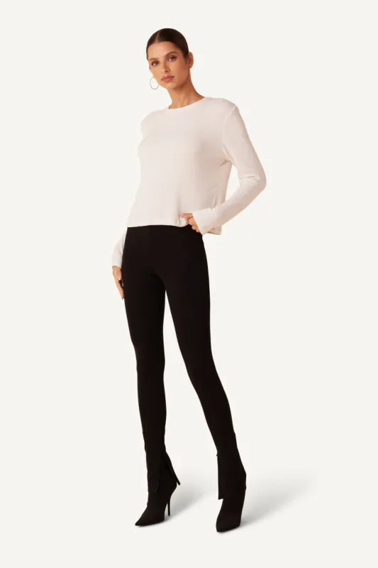 LARISSA  LEGGING W/ ZIPPER | BLACK sold by Sablyn