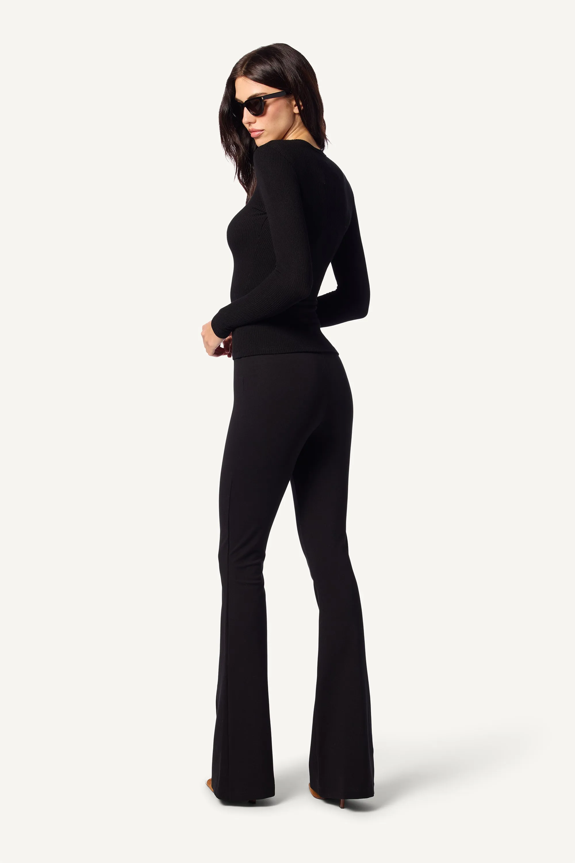 BAILEY PINTUCK FLARE LEGGING | BLACK sold by Sablyn product image thumbnail 4