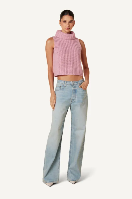 SAIGE SLEEVELESS CASHMERE TURTLENECK | LOLA made by Sablyn