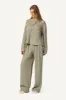 ALSTON OPEN KNIT BOYFRIEND CASHMERE CREWNECK | EUCALYPTUS sold by Sablyn