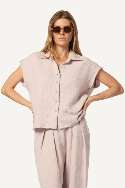 CALEB SHORT SLEEVE BUTTON DOWN | HIMALAYA sold by Sablyn