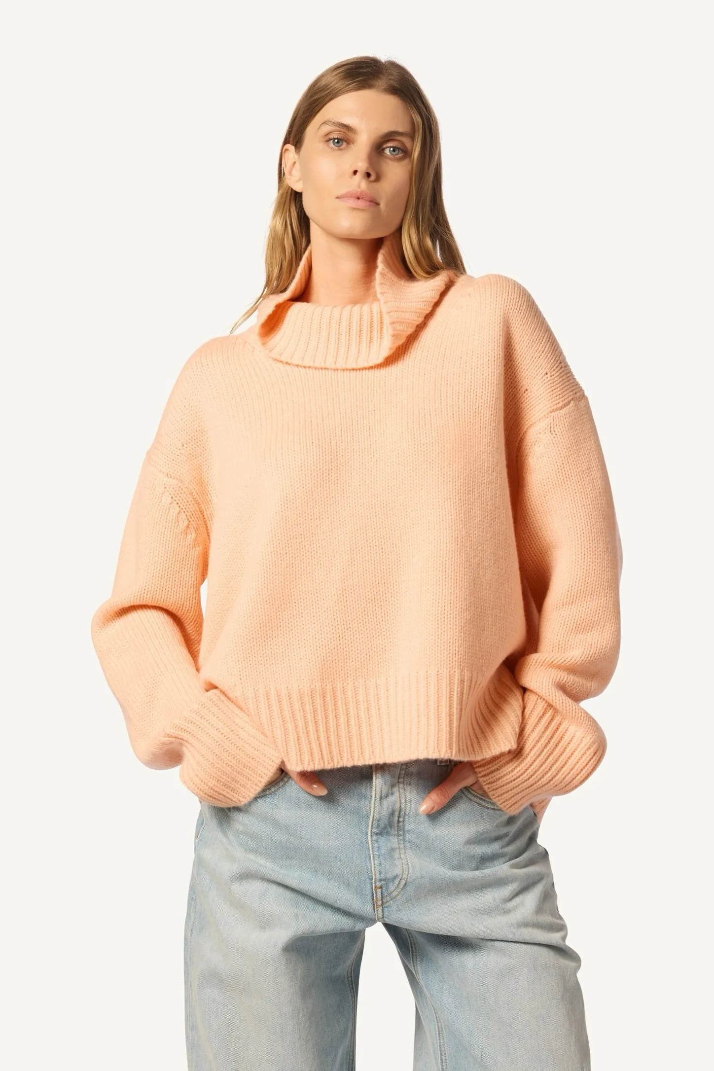 SCARLETT MOCK NECK DROP SHOULDER | SHERBET sold by Sablyn product image thumbnail 4
