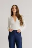 CHARLOTTE SLIM CREWNECK CASHMERE CARDIGAN | GARDENIA sold by Sablyn