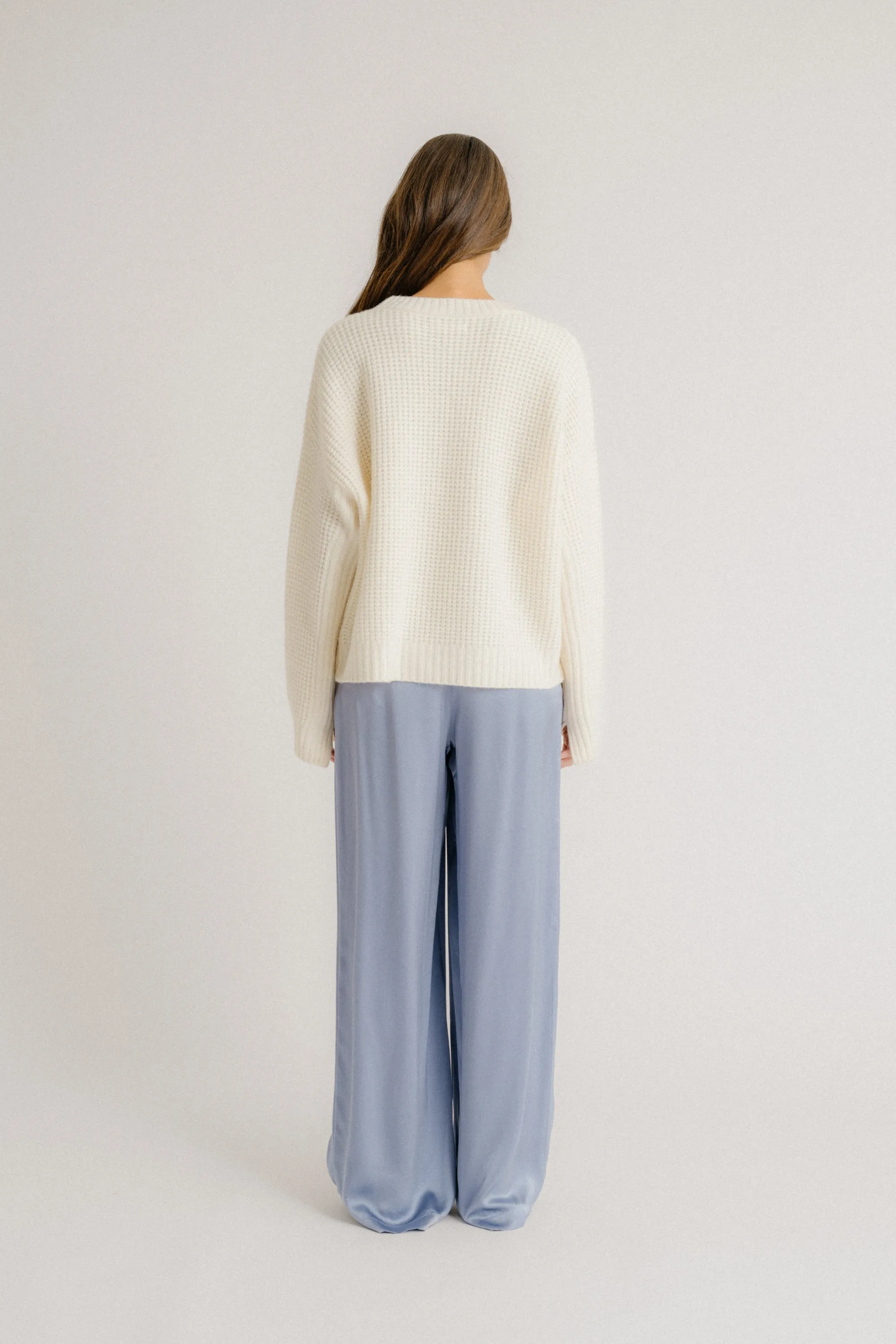 CY SLOUCHY CREWNECK WITH RIB DETAIL | GARDENIA sold by Sablyn product image thumbnail 2