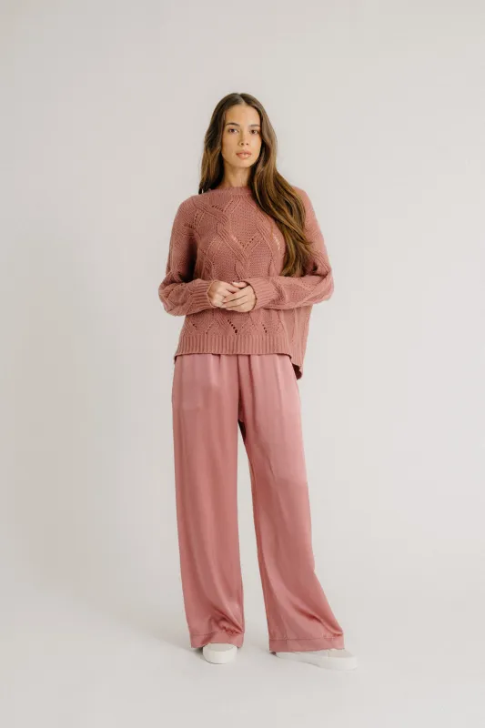BRYNN  WIDE LEG SILK PANT | DESERT BLOOM sold by Sablyn