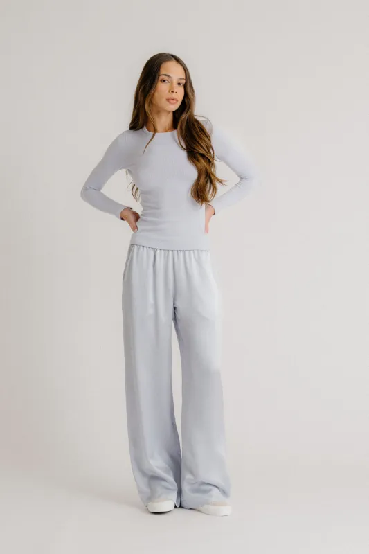BRYNN  WIDE LEG SILK PANT | SKYE sold by Sablyn