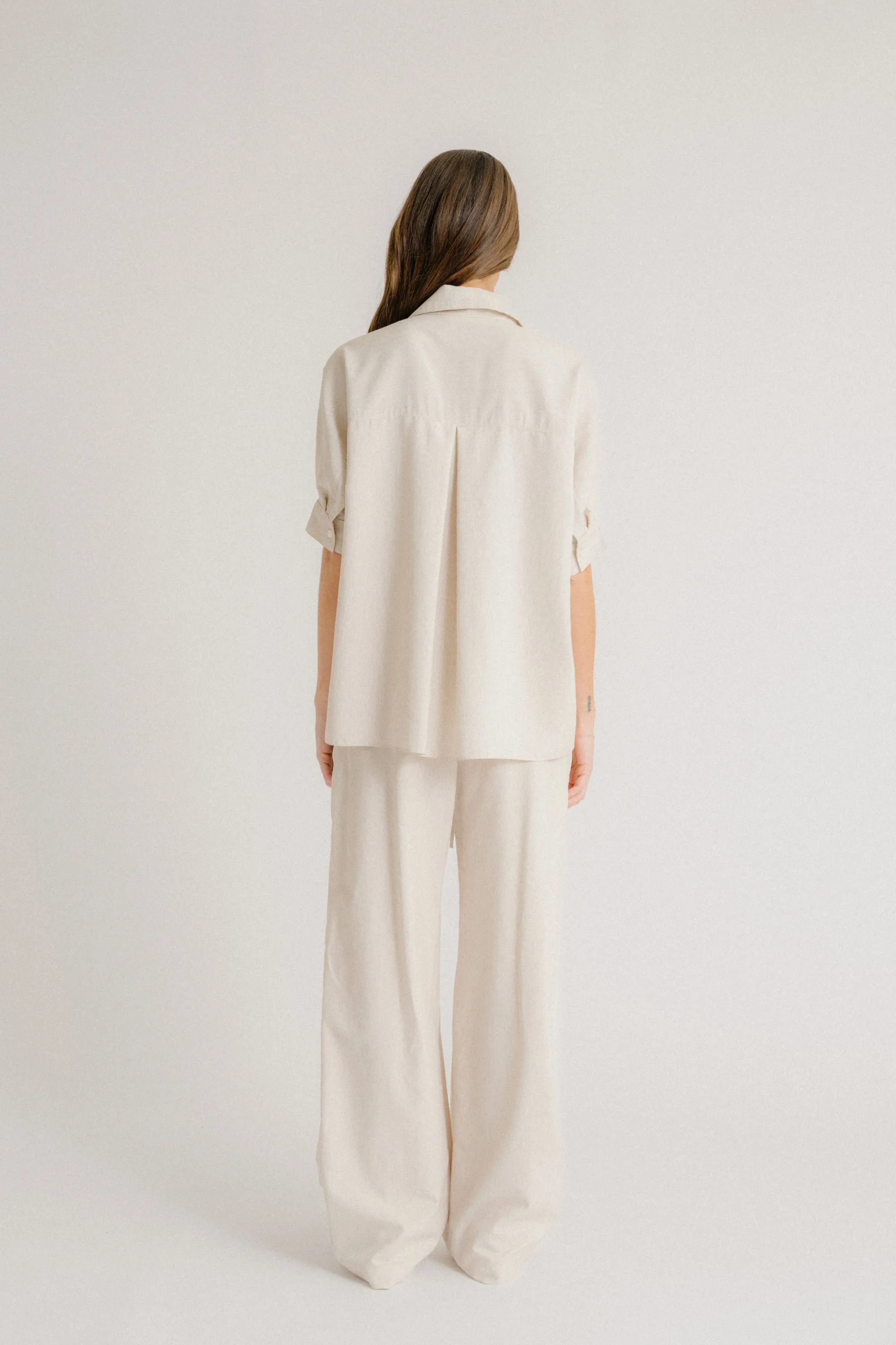 GISELE MICRO STRIPE BUTTON DOWN | GARDENIA MULTI sold by Sablyn product image thumbnail 4