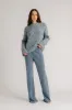 RIO FLARED BIAS CUT PANT | SMOKY BLUE sold by Sablyn