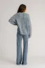 RIO FLARED BIAS CUT PANT | SMOKY BLUE sold by Sablyn