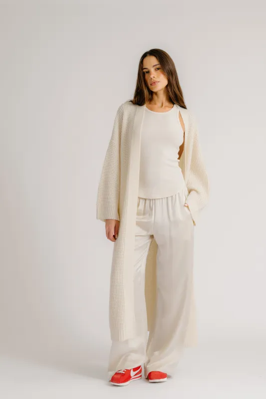 CEDAR SLOUCHY CASHMERE DUSTER | GARDENIA sold by Sablyn