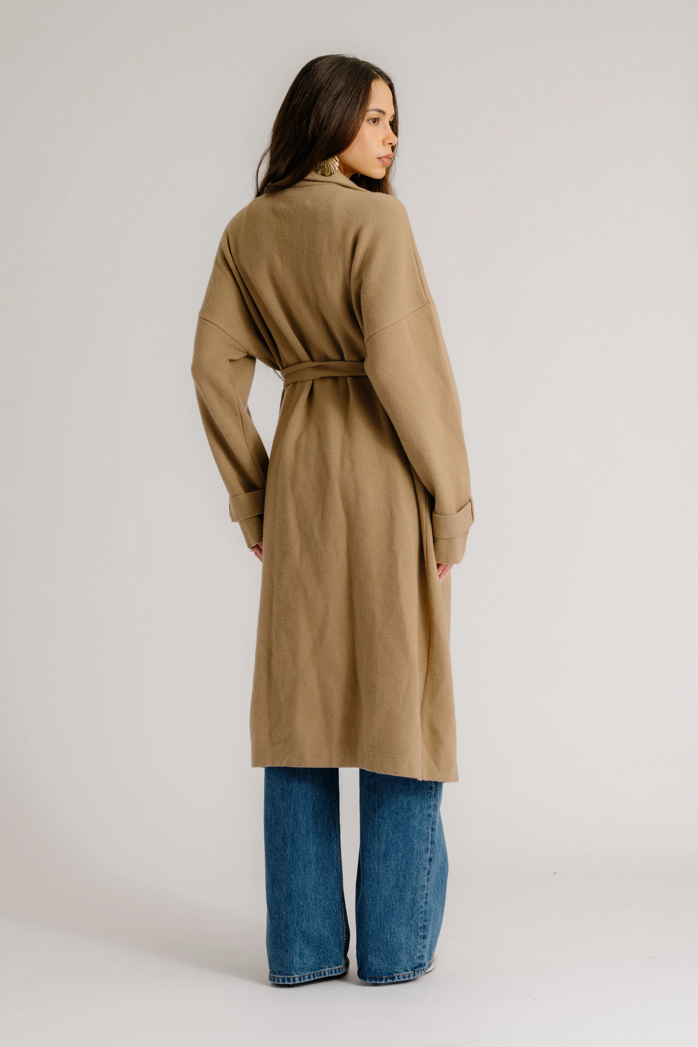 SULLIVAN BELTED SHAWL CASHMERE DUSTER | CAMEL sold by Sablyn product image thumbnail 2