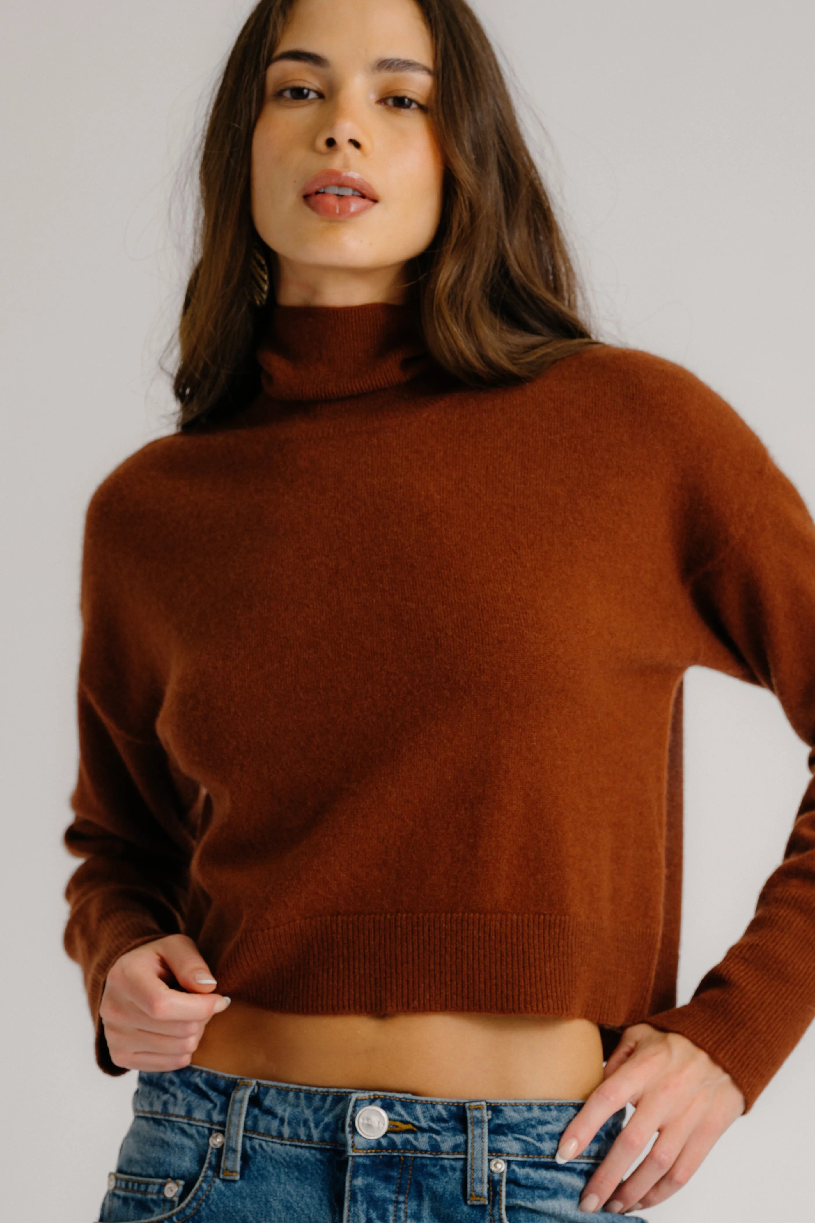 SABLE CASHMERE TURTLENECK SWEATER | MAHOGANY sold by Sablyn product image thumbnail 4