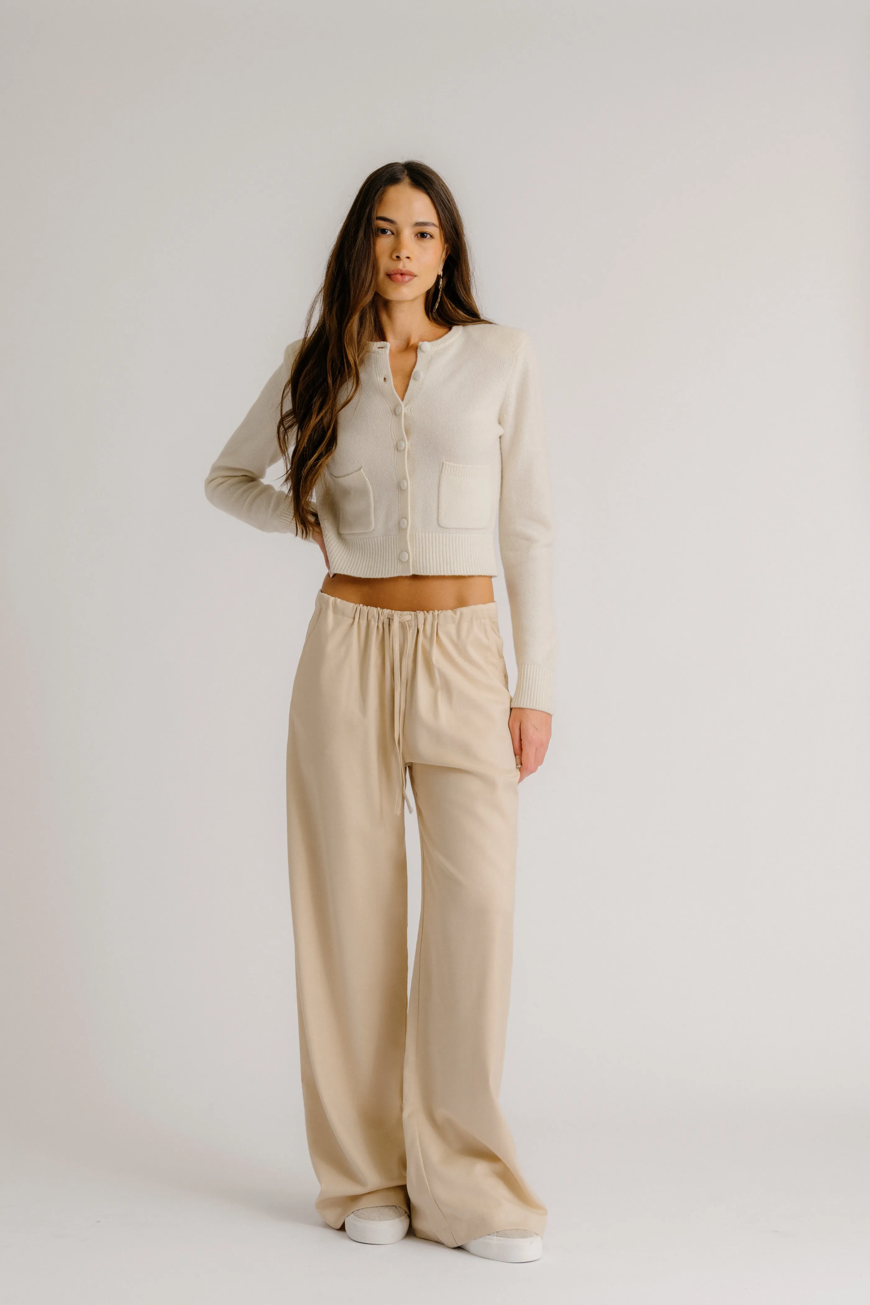 GEMMA PULL ON STRAIGHT LEG PANT | OATMEAL sold by Sablyn product image thumbnail 2