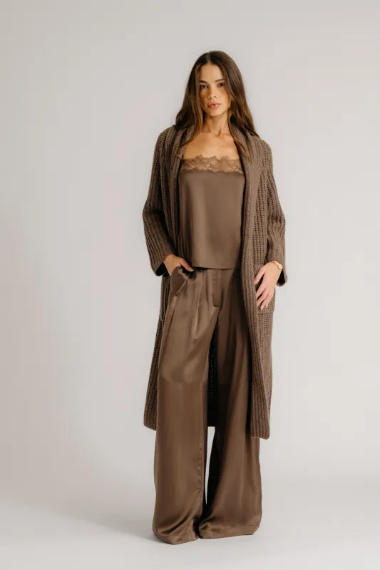 EDEN SHAWL COLLAR CASHMERE DUSTER | SWISS BROWN sold by Sablyn