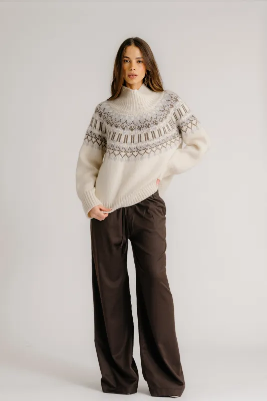 GEMMA PULL ON STRAIGHT LEG PANT | CHOCOLATE made by Sablyn